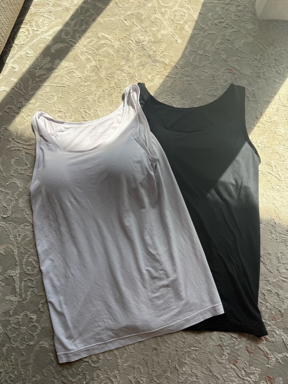 Two built in bra padded tank tops Muji